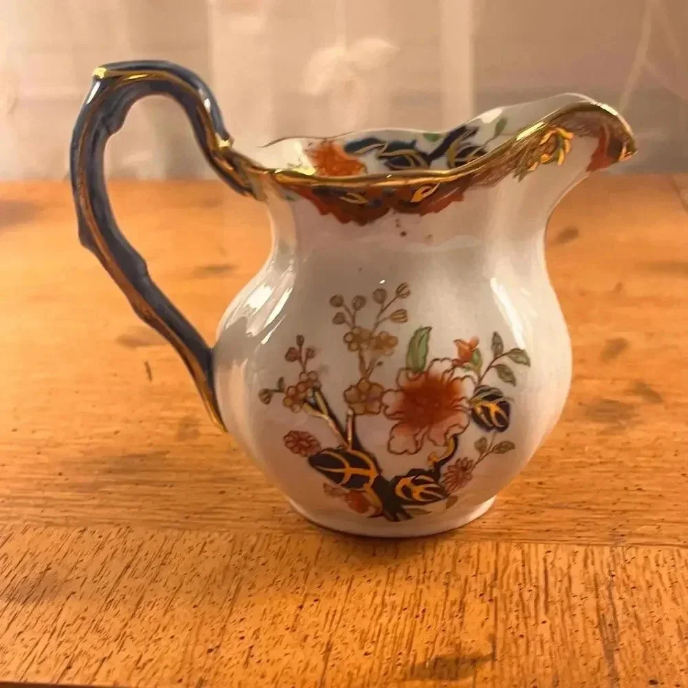 Royal Doulton Matsumai‎ Pitcher or Creamer Floral cobalt blue, gilded gold rim